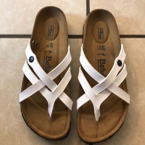 Birkenstock’s Betula Patent White Sandal